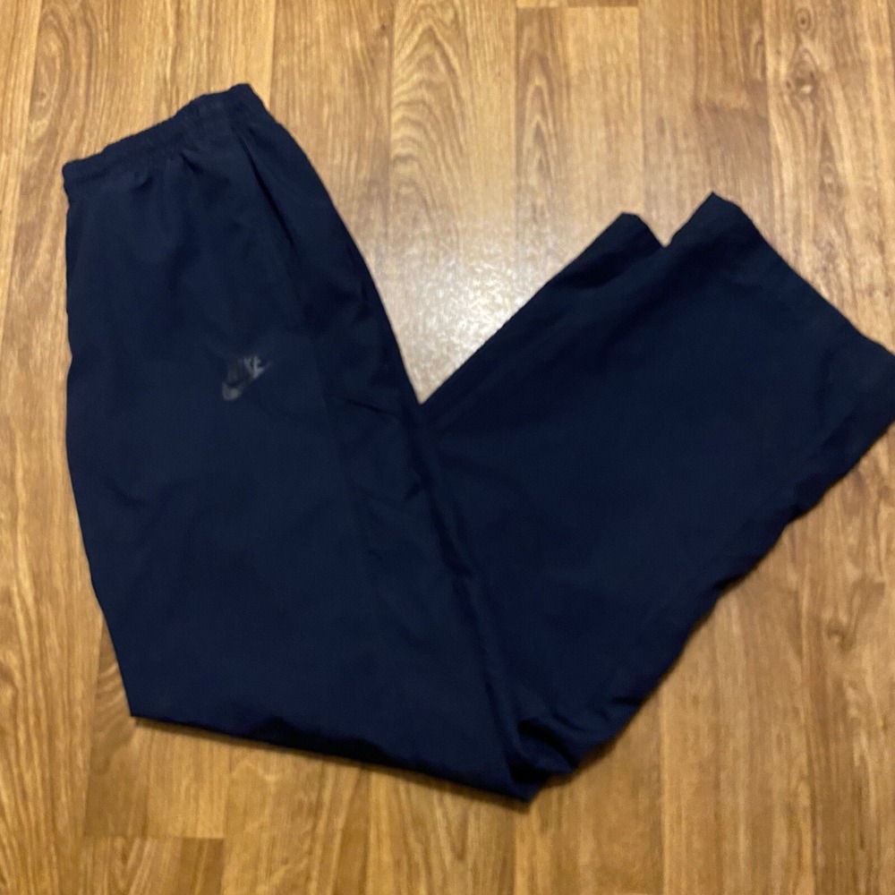 Vintage 90s Nike Sweatpants Men Large Dark Blue Nylon Drawstring‎